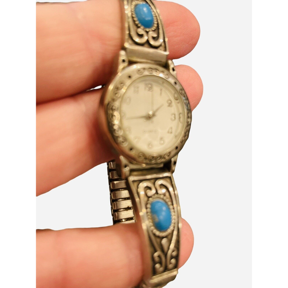 SR626SW Women's Wristwatch Quartz Silver Stainless Steel Turquoise Japan - Picture 9 of 12